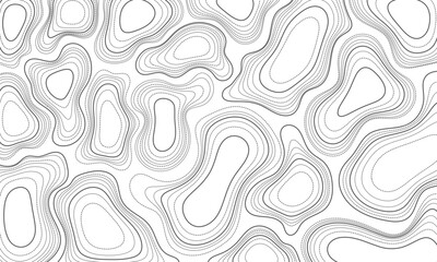 Seamless topographic background with contour lines highlighting elevation
