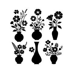 Silhouette design elements for design universal template, simple template design isolated on white background.