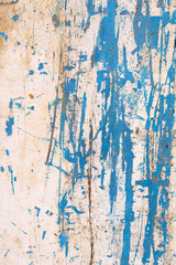 old  white and blue paint wall