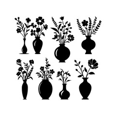 Silhouette design elements for design universal template, simple template design isolated on white background.