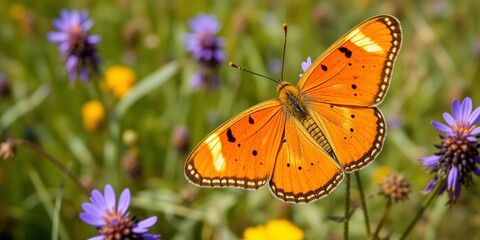 Obraz premium Yellow-legged Tortoiseshell on Spring Flower
