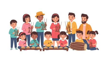Children with Musical Instruments