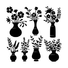 Silhouette design elements for design universal template, simple template design isolated on white background.