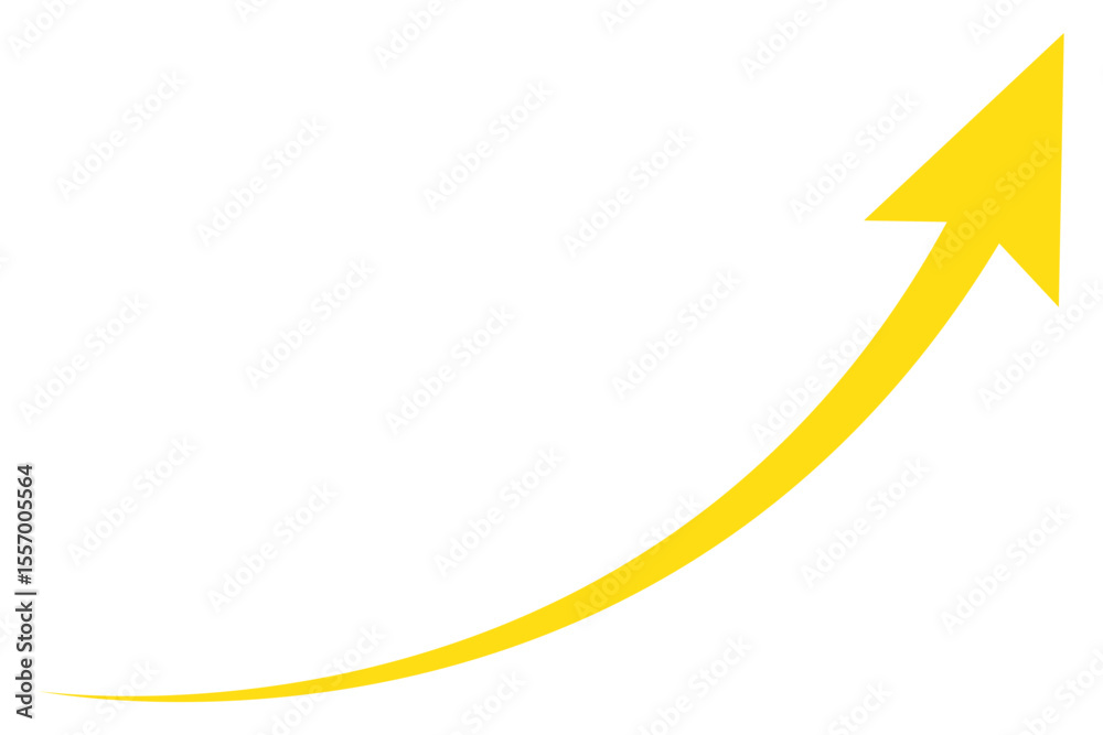 Wall mural wavy curved long arrow icon. long line arrow vector. flat style arrow symbol. arrow on a transparent