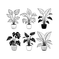 Silhouette design elements for design universal template, simple template design isolated on white background.