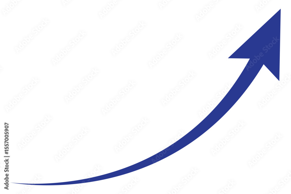 Sticker wavy curved long arrow icon. long line arrow vector. flat style arrow symbol. arrow on a transparent