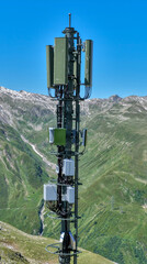 Mobilfunkantenne auf den Nufenenpass, Schweiz, Juni 2025