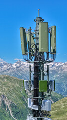 Mobilfunkantenne auf den Nufenenpass, Schweiz, Juni 2025