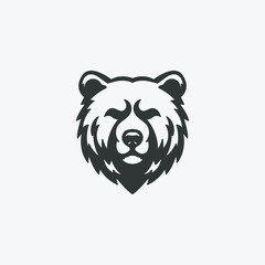 bear head logo design vector illustration