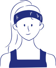 사람 인물 머리 일러스트 svg 라인