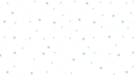 Soft mint star pattern on white background. Seamless vector design perfect for baby shower invitations, nursery prints, kids wallpaper, fabric, wrapping paper, and pastel-themed decorations.