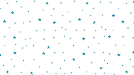 Seamless blue star pattern on white background. Cute and simple starry sky vector for kids, nursery, wrapping paper, fabric print, party decorations, or digital scrapbooking projects.