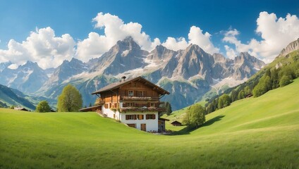 Chalet Nestles In Peaceful Alpine Meadow