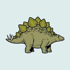 stegosaurus dinosaur vector illustration