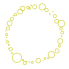 黄色い水玉風リング装飾フレーム素材