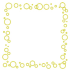 黄色い水玉の四角フレーム素材