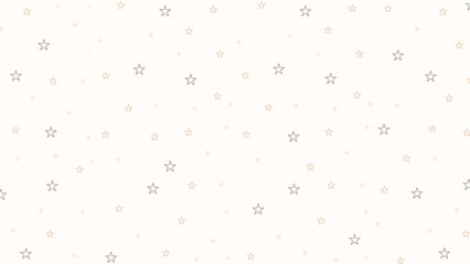 Minimal star outline pattern on soft beige background. Elegant celestial seamless vector perfect for nursery decor, baby products, wallpapers, wrapping paper, or dreamy kids and pastel-themed designs.