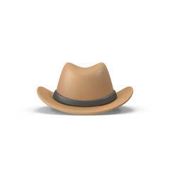 Tan Fedora Hat, Perfect Accessory for Western or Casual Style, transparent background png