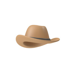 Tan Cowboy Hat ,  Western Fashion Accessory on transparent background png