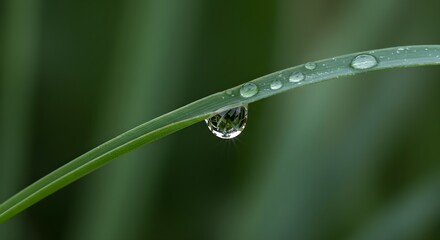 Dew on grass.