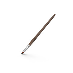 Fototapeta premium LongHandled Paintbrush Detailed CloseUp on transparent background png