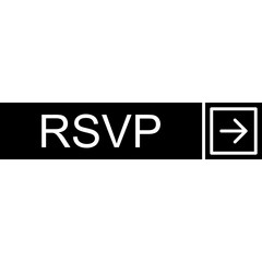 Obraz premium RSVP Vector Icon