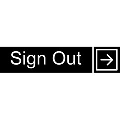 Sign Out Vector Icon