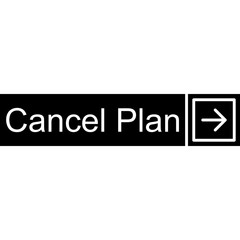 Fototapeta premium Cancel Plan Vector Icon