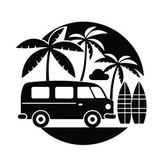 Van and Paddle Boards Advertisement Design