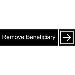 Fototapeta premium Remove Beneficiary Vector Icon