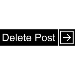 Obraz premium Delete Post Vector Icon