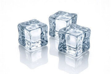 Ice cubes cold frozen water refreshment drink crystal cool