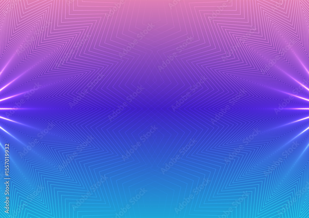 Poster Abstract background with radiating lines and a gradient color scheme isolated on transparent background