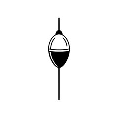 Fishing Float Icon: Simple illustration of a classic fishing float, perfect for projects related to fishing, outdoors, and leisure activities. 