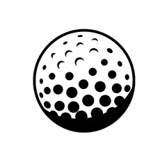 Golf ball: A minimalistic illustration of a golf ball, perfect for designs and projects related to sports and leisure.