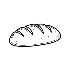 Freshly Baked Artisan Bread: A simple illustration of a loaf of freshly baked bread, exuding warmth and inviting comfort.