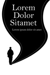 vector poster of a silhouette of a man