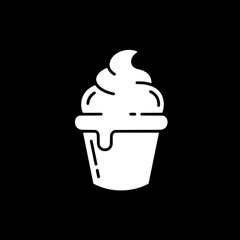 Sweet Temptation: A minimalist and elegant illustration of a single ice cream treat. Captured against a dark canvas, this stark image evokes simplicity and the pure essence of indulgence.