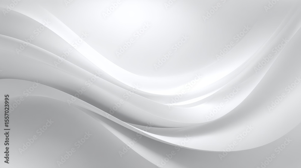 Poster elegant white waves creating a smooth and modern abstract background for design and creative project