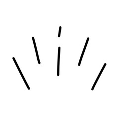 spark exclamation line vector