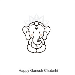 Ganesh Chaturthi with golden shiny Lord Ganesheople celebrating Lord Ganpati background for Ganesh Chaturthi festival of India