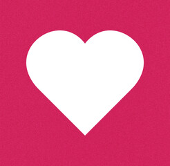  Pink Heart Photo Frame with Grainy Texture