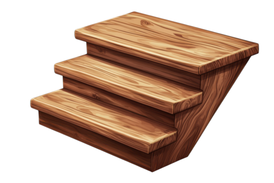 Natural Wood Steps Indoor Stairs Staircase Step Ladder Design Interior Architecture Pattern on transparent background