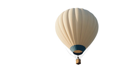 Fototapeta premium Isolated hot air balloon ride stock photo for travel tourism and adventure concept with white background on transparent background
