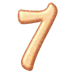 metal font number 7
