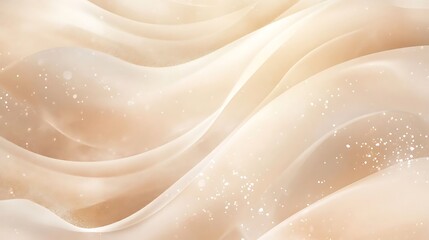 Obraz premium Beige silk waves with soft glow.