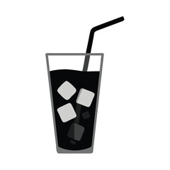 Iced Drink Glass Icon - Refreshing Summer Beverage Symbol