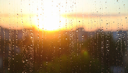 Steamy Glass Texture with Condensation Drops for Foggy Surface, Wet Mist Detail and Realistic Water Pattern