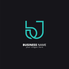 Creative B and J Letter Logo, Bold Monogram Design.