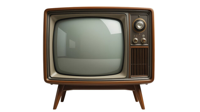Vintage television set old tv retro television antique television classic television wood television 1960s tv on transparent background